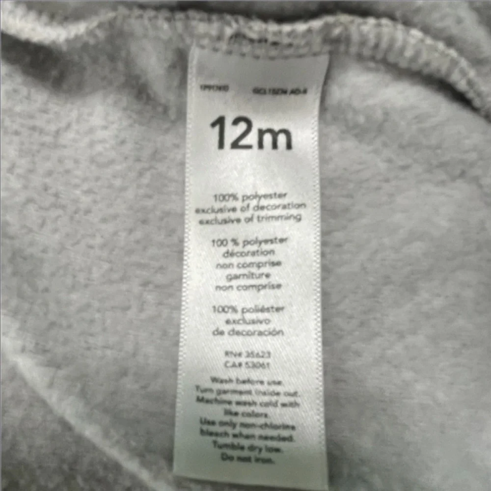 Carter's Light Gray Hoodie with Deer Design